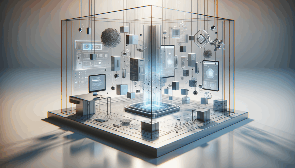 An abstract representation of a digital storefront