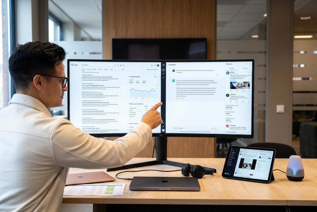 Photograph of our colleague and CEO in Mediabooster Norge, Hector Monteroza.